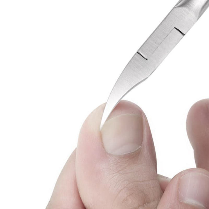 Precision toenail scissors for clean, safe trimming of thick & ingrown nails. Ergonomic grip, stainless steel.
