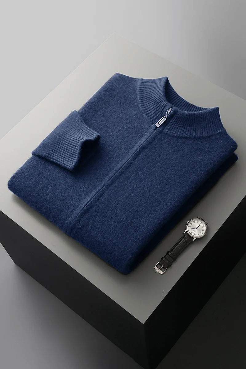 Refined unisex zip jacket. Modern style, comfortable for layering & everyday wear.