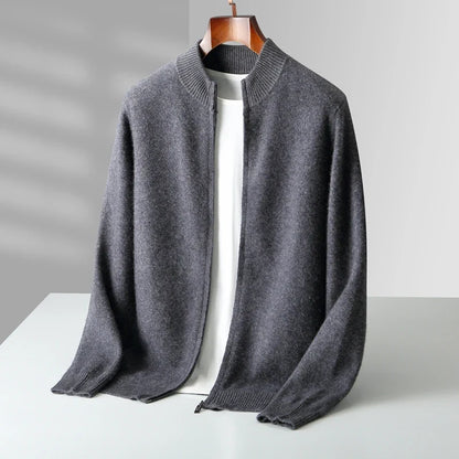 Structured Essence Zip Jacket. Warm, sleek outerwear, ideal for everyday wear.