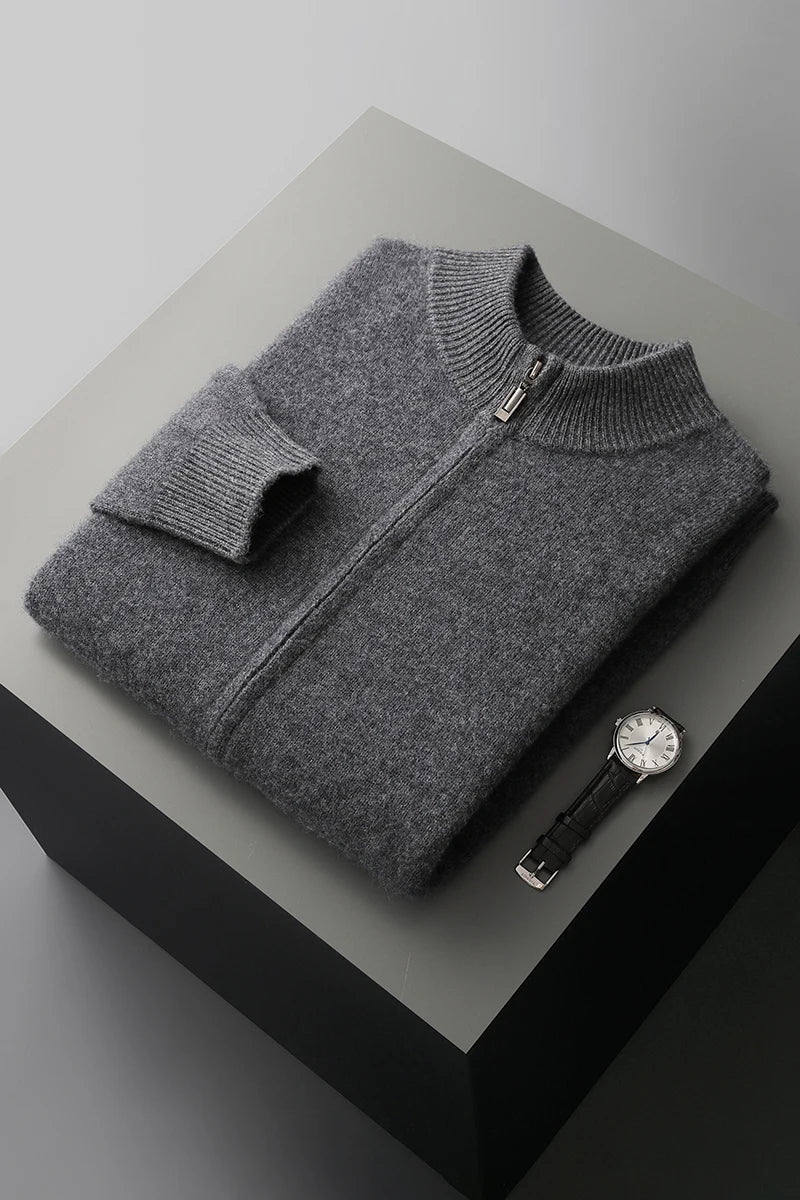 Sleek Essence Zip Jacket. Minimalist design, warm and comfortable for versatile outerwear.