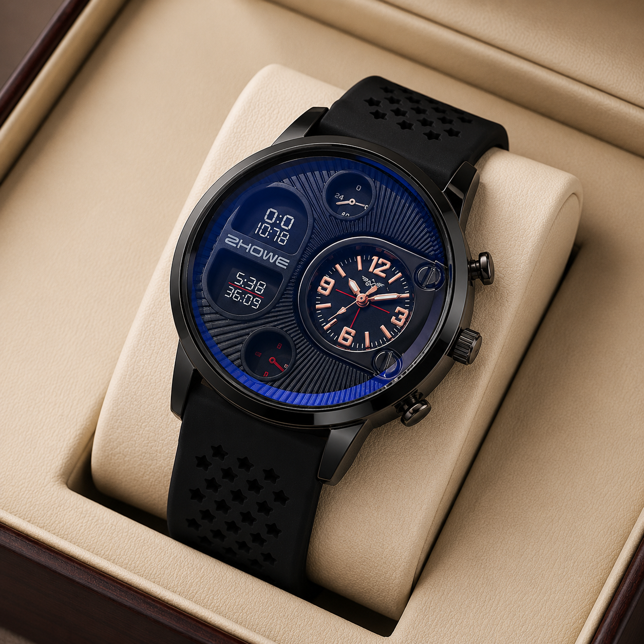 Versatile everyday unisex watch with a minimalist design, comfortable silicone strap, and round dial. Casual style.