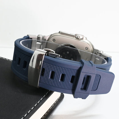 Easy-fit quick release silicone Apple Watch band, perfect for sport.