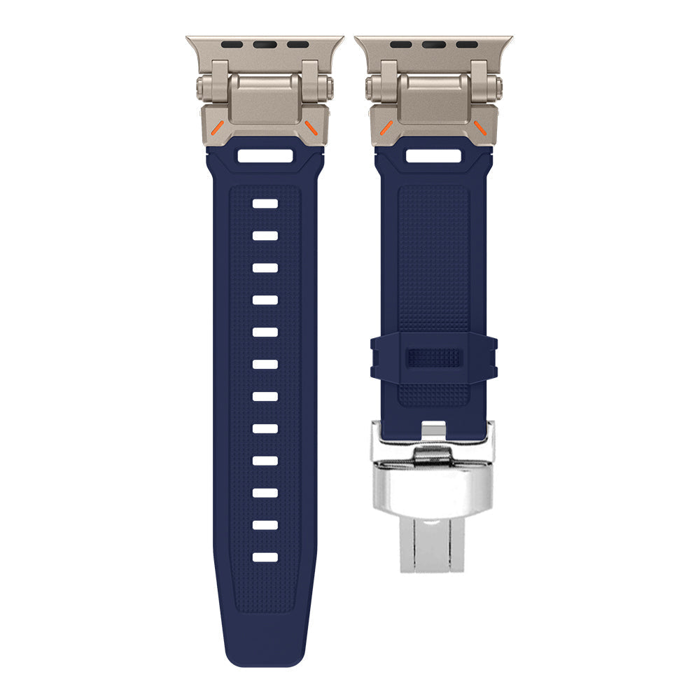Unisex sport silicone strap for Apple Watch, designed for performance.
