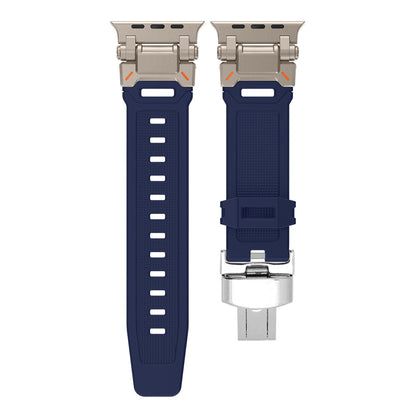 Unisex sport silicone strap for Apple Watch, designed for performance.