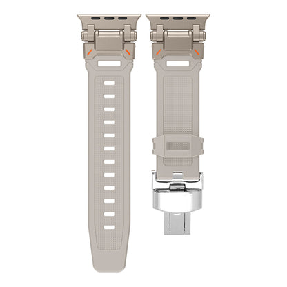Upgrade your Apple Watch with this stylish quick release silicone strap.