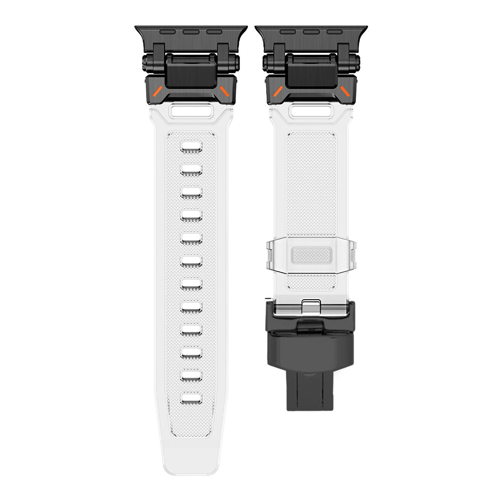 Stylish, durable, and comfortable Explorer silicone Apple Watch band.