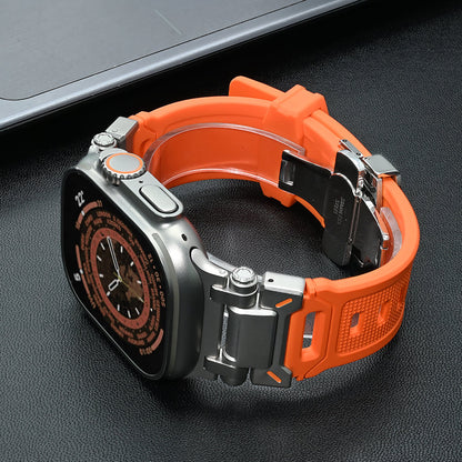 Flexible and durable Explorer silicone band for Apple Watch, ultimate comfort.