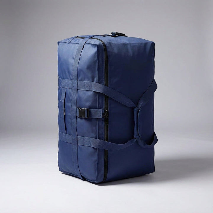 Compact, folded FlexHaul extra-large duffel bag, perfect for easy storage and portability when not in use.