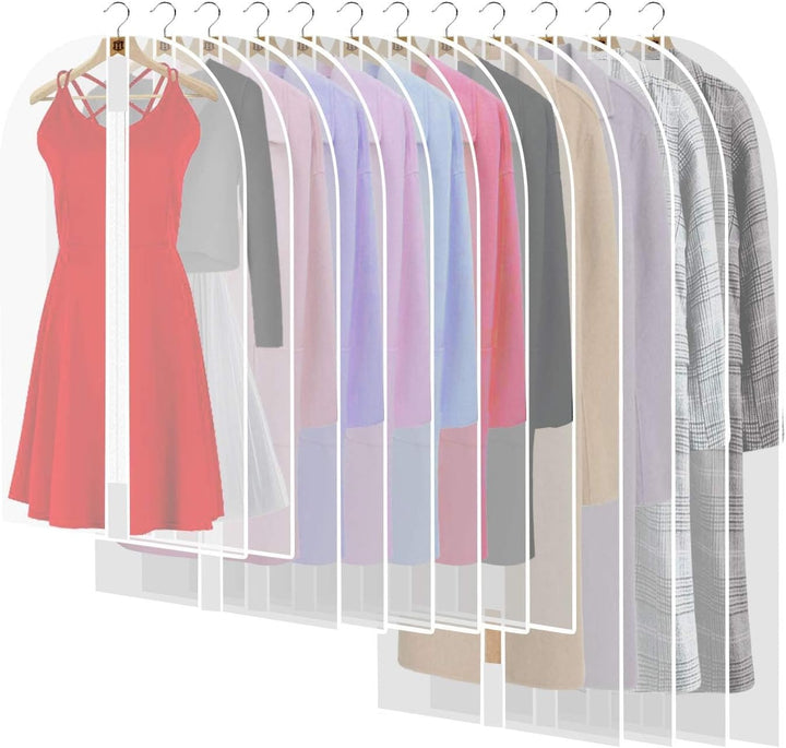 Unisex extra-long 71-inch garment bag for gowns & formalwear. Durable protective cover for storage.