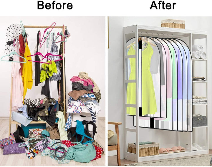 Extra-long 71-inch dress bag for long gowns & formalwear. Dust-proof clothing storage.