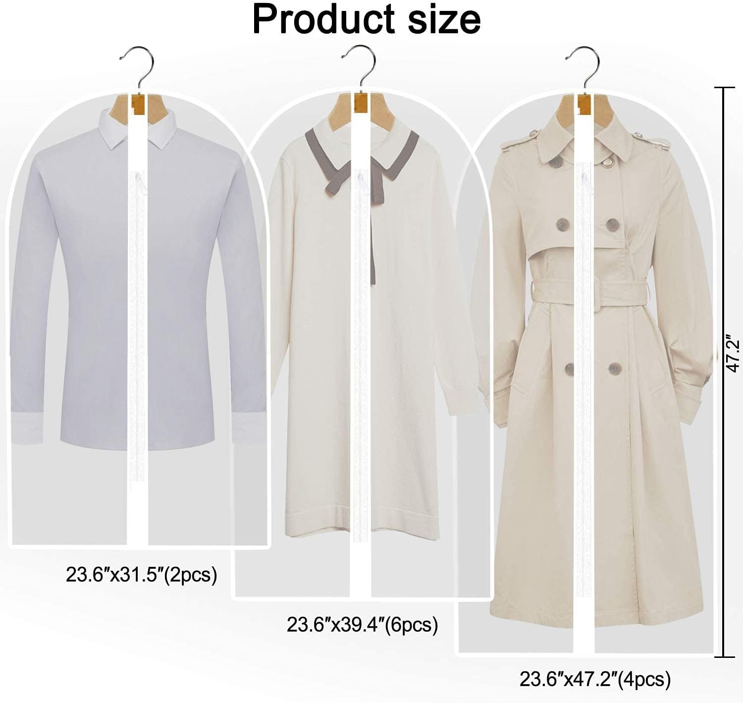 Formalwear storage solution: 71-inch extra-long garment bag for gowns & delicate attire.