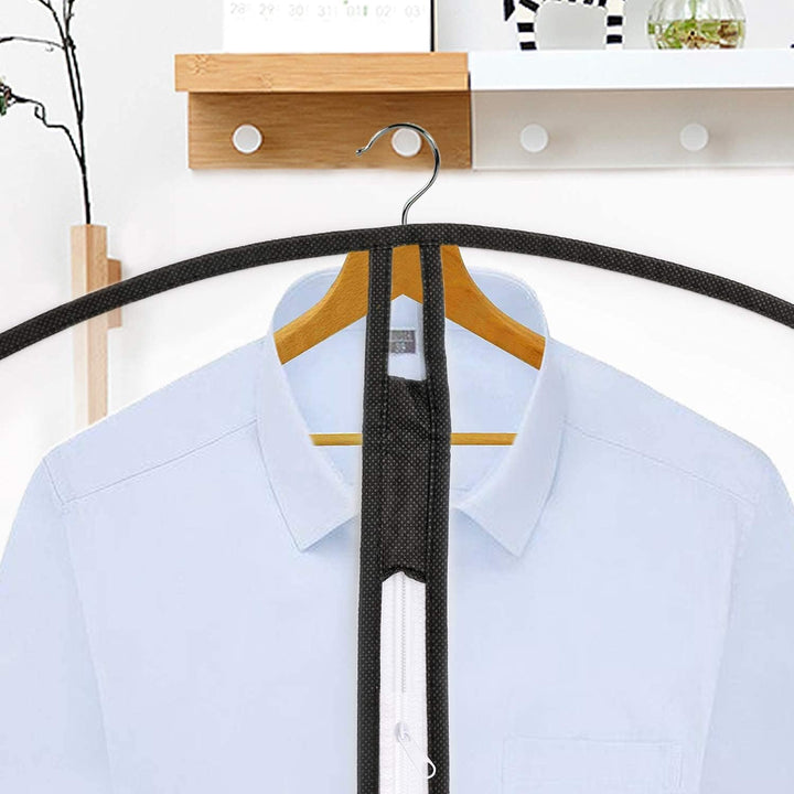 Durable 71-inch protective garment bag. Ideal for long dresses, suits, and special occasion wear.