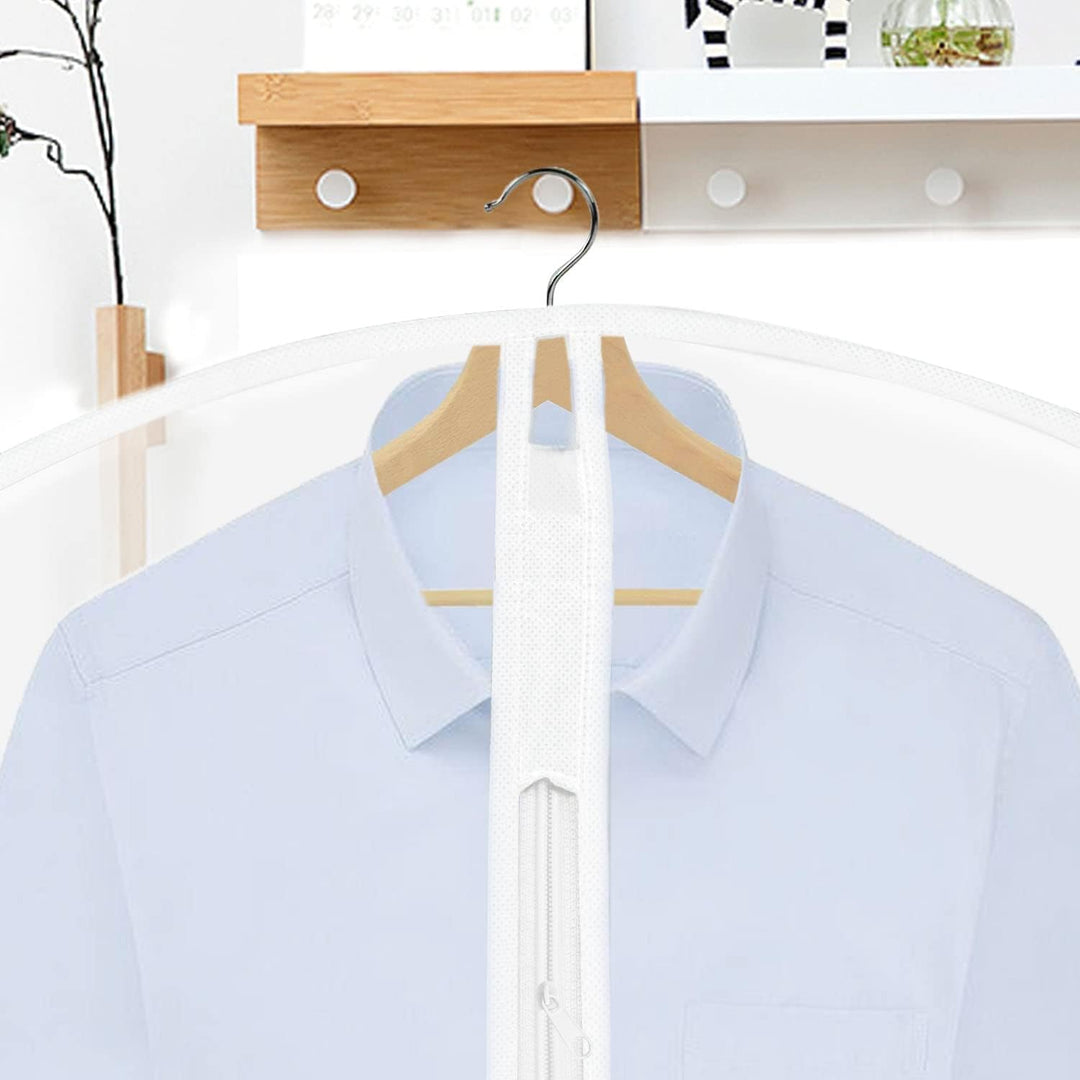 Durable 71-inch extra-long garment bag. Perfect for protecting formal dresses, suits, & costumes.