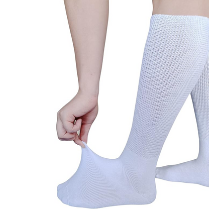 Bariatric & diabetic support socks. Unisex extra wide design for swollen legs & feet, promoting healthy circulation.
