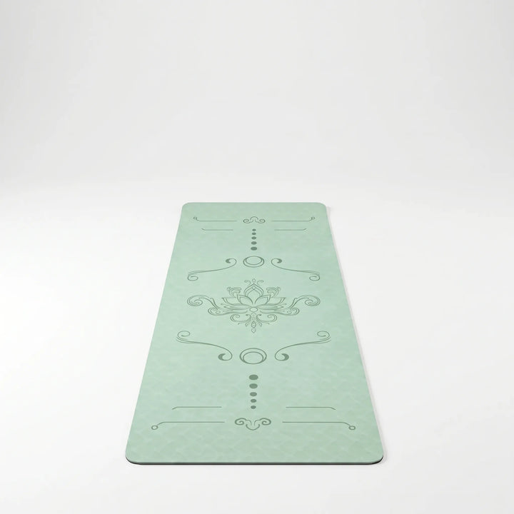 Durable TPE extra wide exercise mat. Non-slip, cushioned surface ideal for yoga, pilates, and home workouts.
