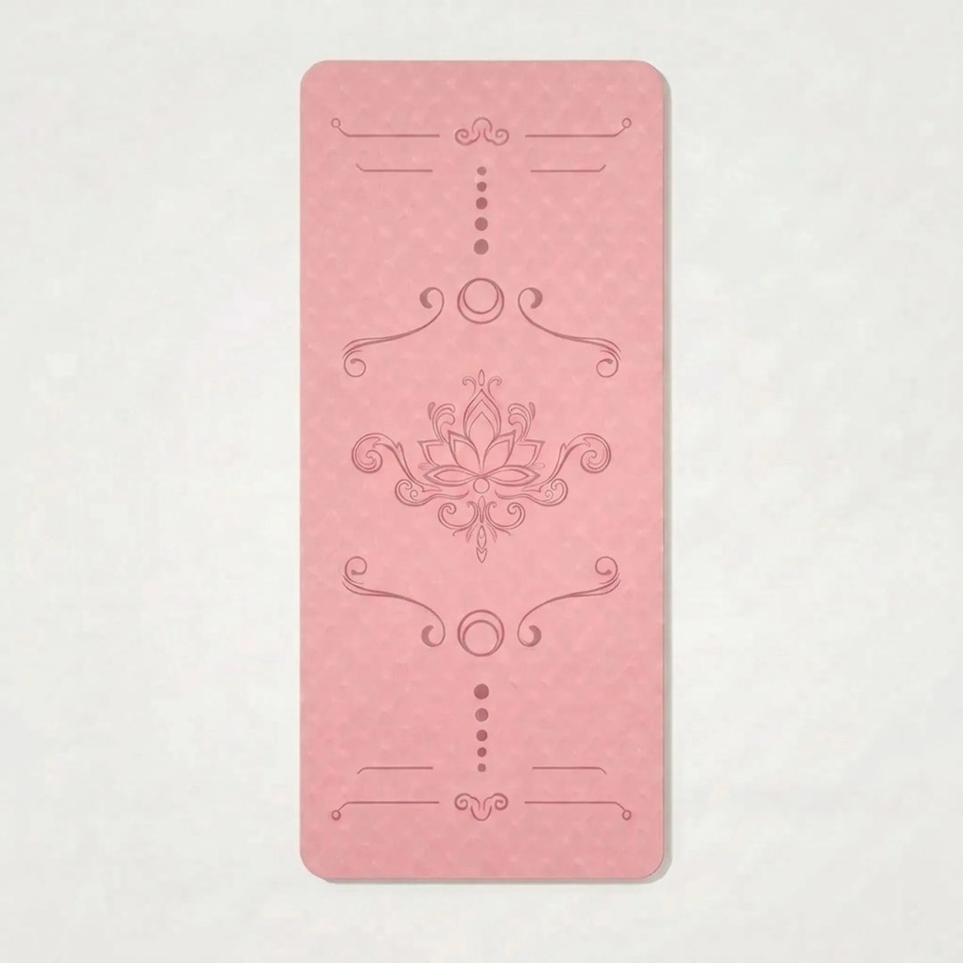 Extra wide unisex exercise mat. Thick, non-slip TPE yoga & pilates mat for comfortable home workouts.