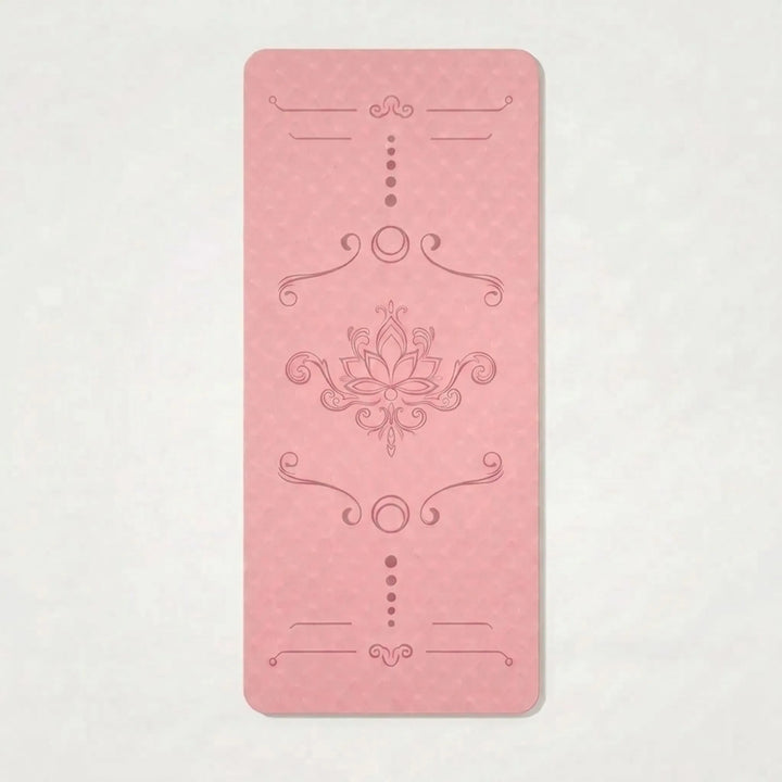 Extra wide unisex exercise mat. Thick, non-slip TPE yoga & pilates mat for comfortable home workouts.