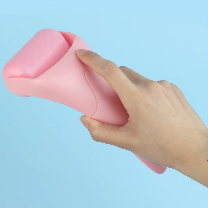 Depuffing ice roller for eyes & face, refreshing tired skin & reducing morning puffiness.