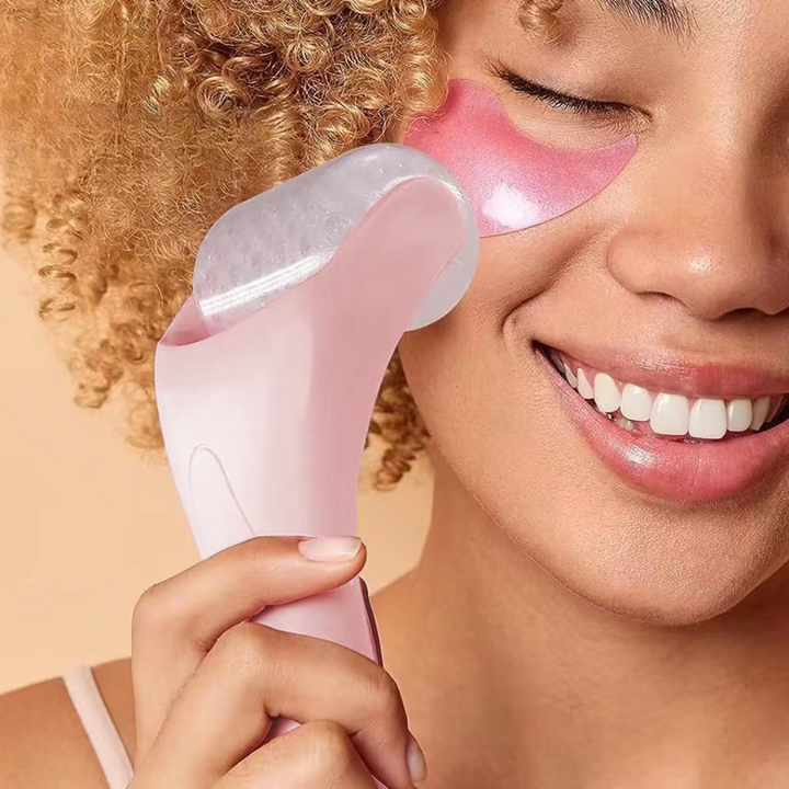 Rejuvenating facial ice roller for a spa-like experience, reducing pores & redness.
