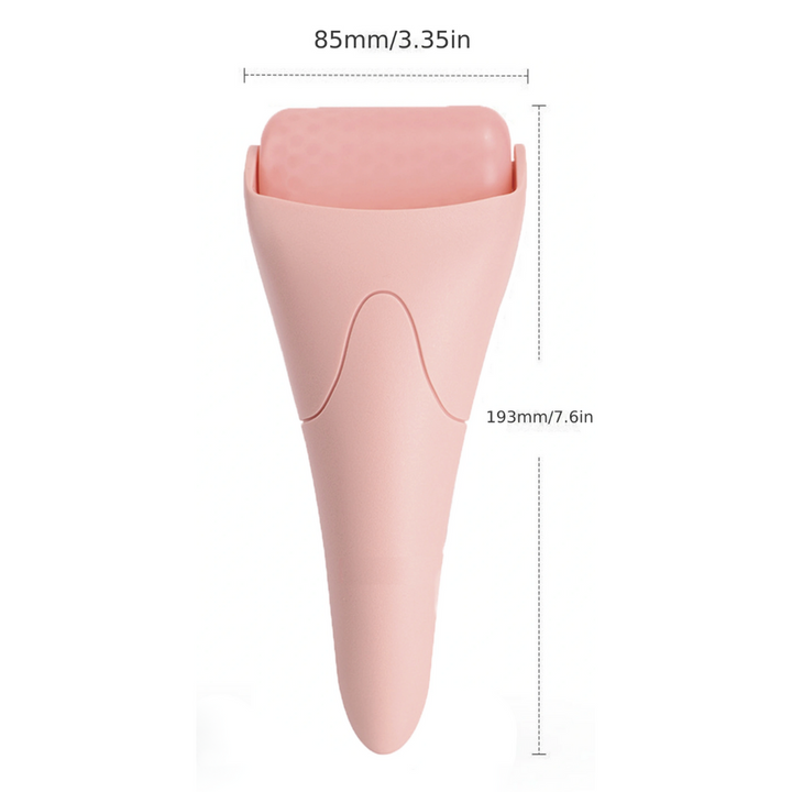 Aesthetic ice roller for a lifted appearance, reducing saggy skin & improving definition.