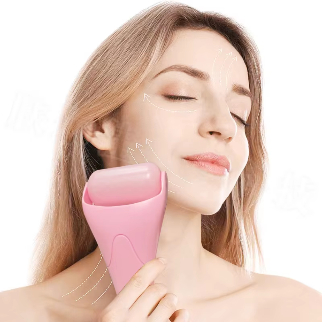 Professional-grade facial ice roller for effective puffiness relief & wrinkle care.