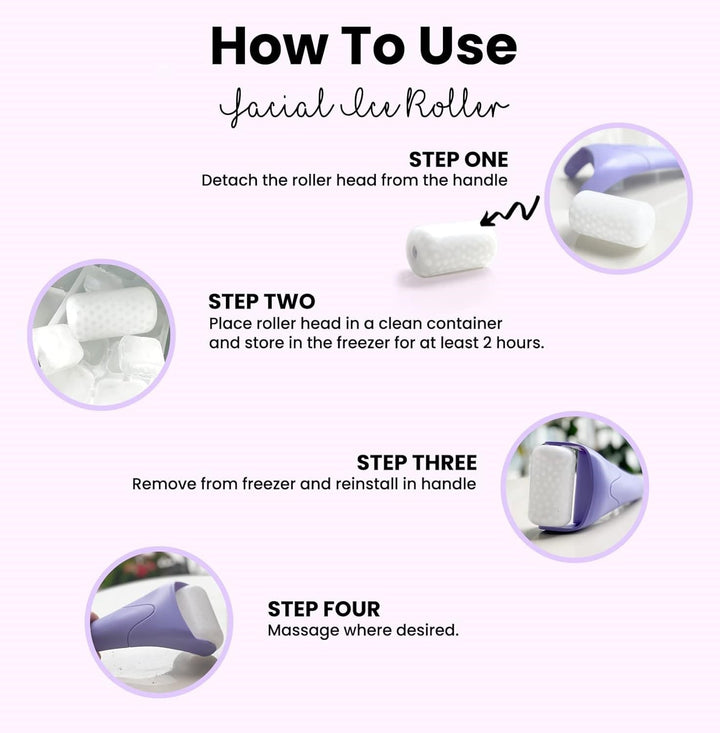 Revitalizing ice roller for dull skin, boosting radiance & reducing signs of fatigue.