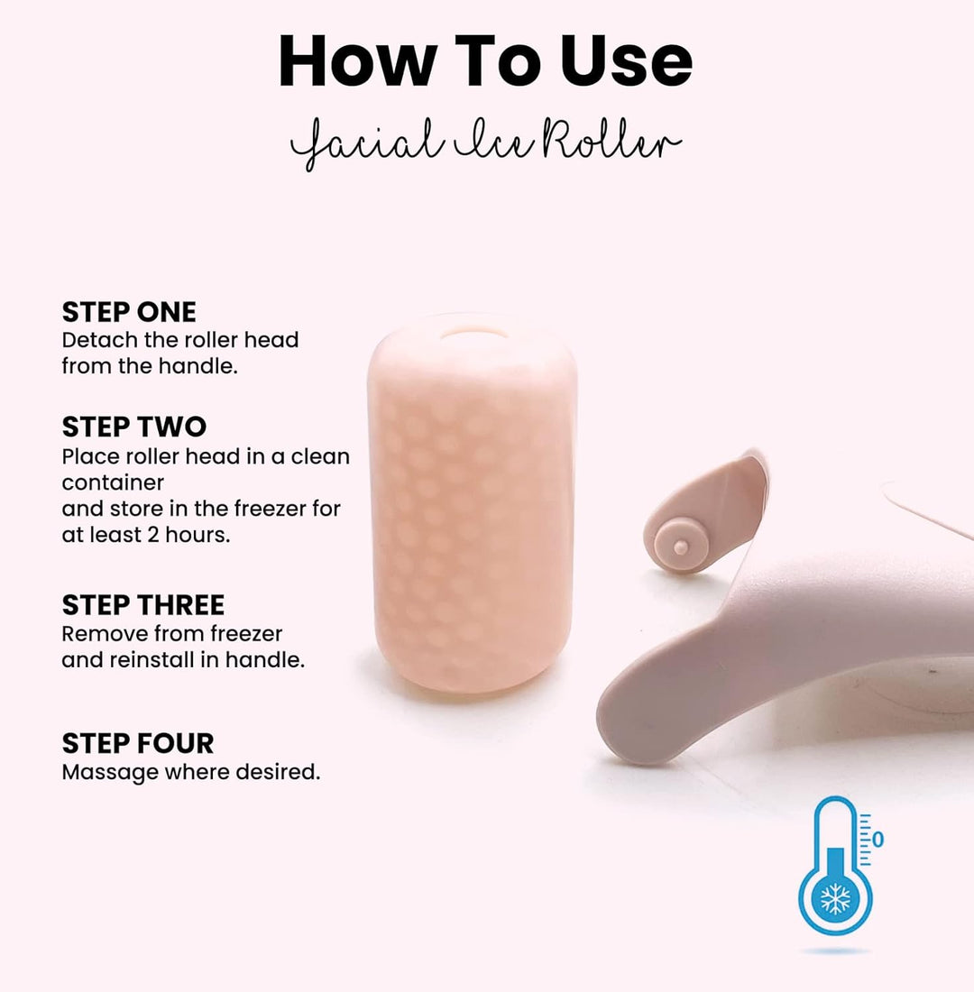 Beauty essential: facial ice roller for toning, calming, & invigorating your complexion.