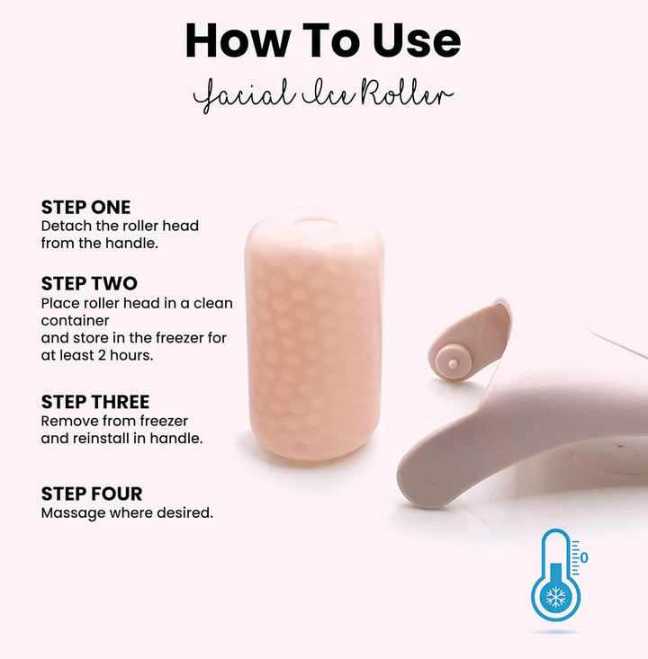 Beauty essential: facial ice roller for toning, calming, & invigorating your complexion.