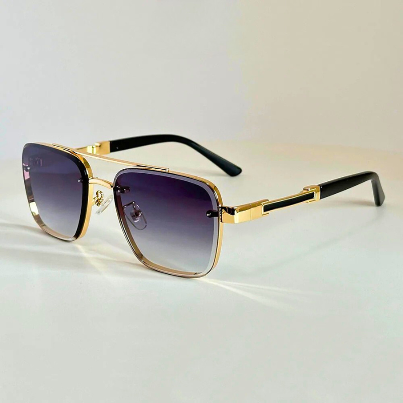 Unisex fashion metal frame sunglasses with UV protection for stylish eye protection.