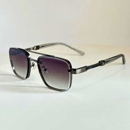 Durable metal frame unisex sunglasses with UV blocking lenses for effective eye protection.