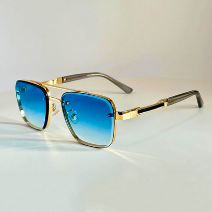 Lightweight metal frame sunglasses, a versatile unisex accessory with reliable UV protection.