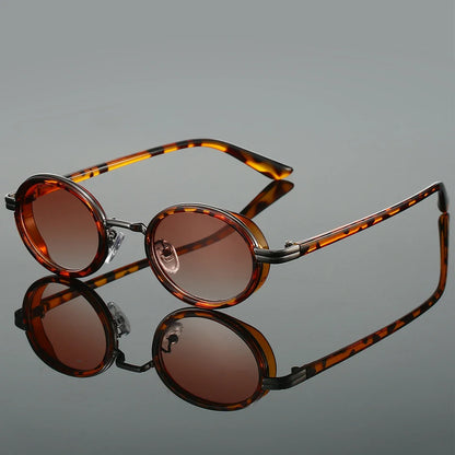 Modern unisex round sunglasses, a trendy fashion eyewear accessory for stylish protection and a contemporary look.