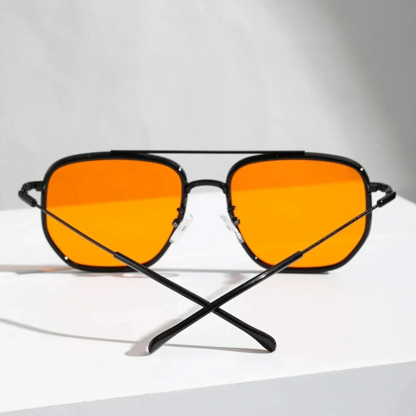 Metal frame unisex sunglasses providing ultimate UV protection for trendy accessories.