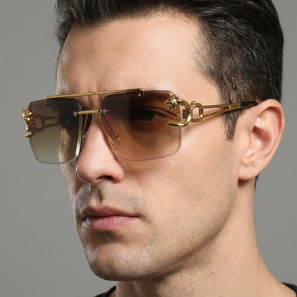 Comfortable feather-light unisex UV400 sunglasses. Rimless design, polycarbonate lenses for ultimate eye protection.