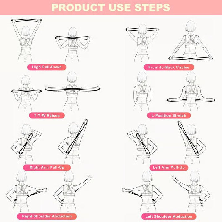 Versatile Figure 8 resistance band for yoga, stretching, and effective posture corrector exercises.