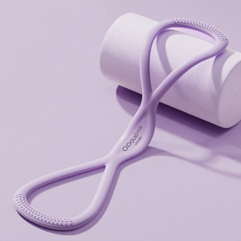 Unisex Figure 8 resistance band for effective body sculpting, posture alignment & home fitness workouts.