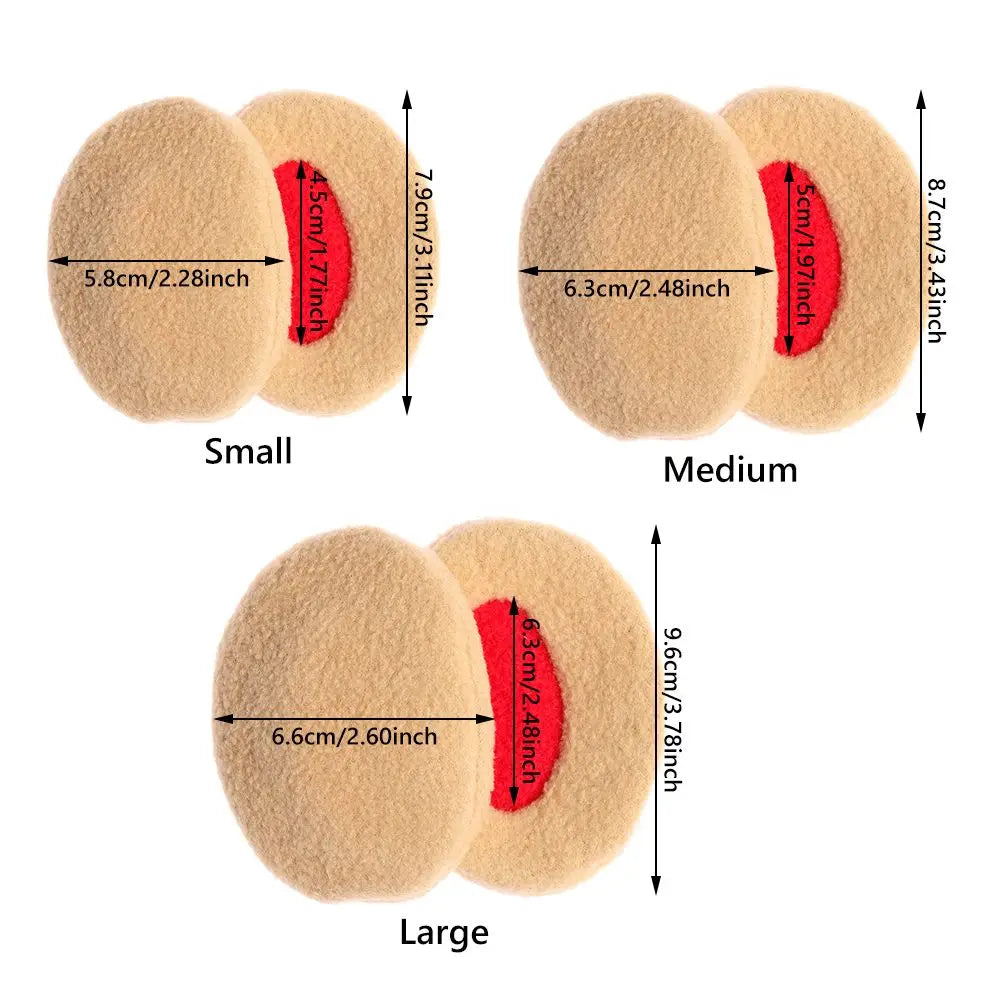 Soft fur fleece bandless ear muffs, providing luxurious warmth & comfort. Windproof ear warmers for winter.
