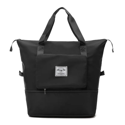 Versatile FlexCarry travel duffel bag, perfect carry-on or weekend bag, with luggage attachment.