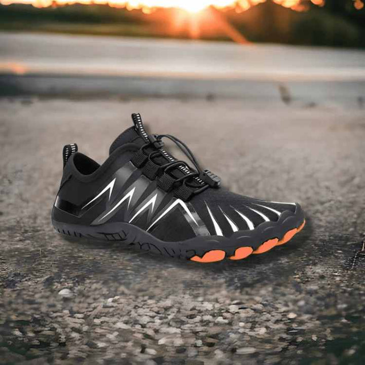 Unisex barefoot shoes, black, with non-slip sole for versatile outdoor activities