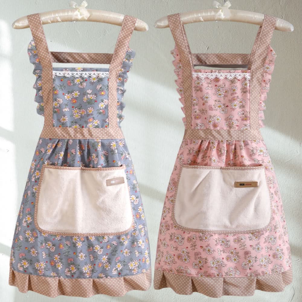 Perfect gift: stylish unisex floral kitchen apron, adjustable for cooking enthusiasts.
