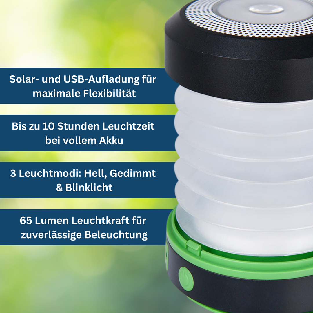 Compact USB rechargeable camping light, ideal for hiking and emergency preparedness