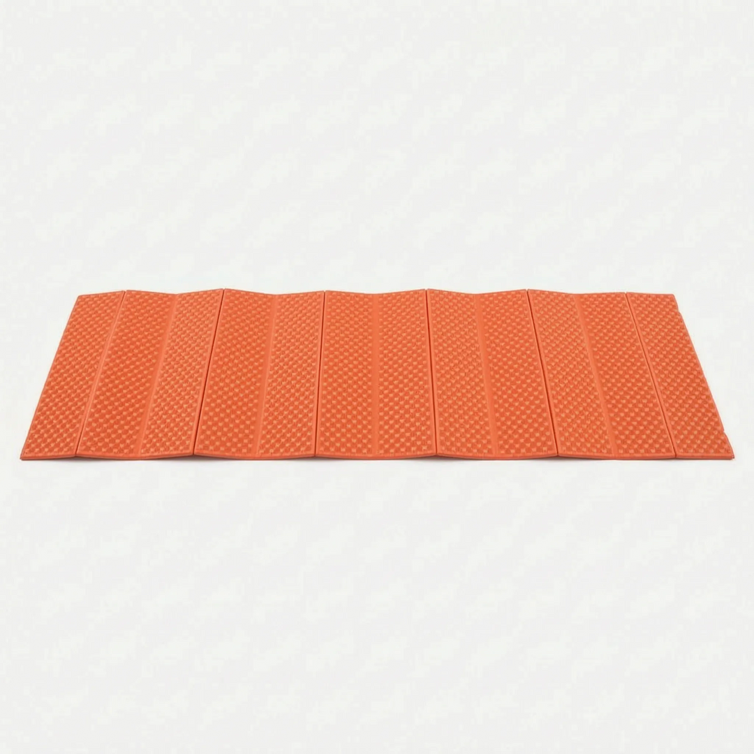 Detailed view of the XPE foam foldable camping mat, showing its durable, ultralight construction for outdoor use.