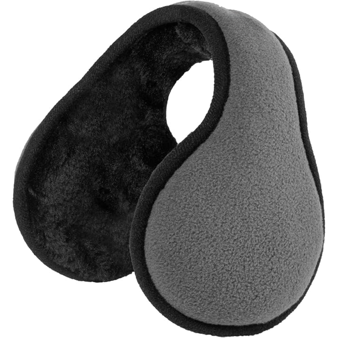 Warm fleece foldable earmuffs, designed for unisex winter comfort & travel.