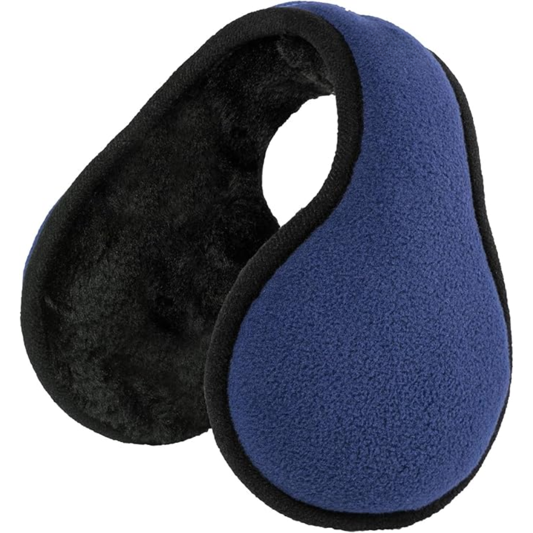 Unisex winter earmuffs, soft fleece & foldable for easy portability.
