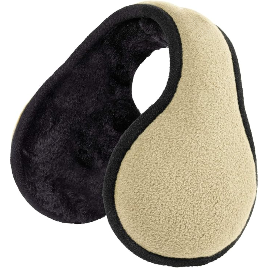 Warm & cozy unisex earmuffs, compact foldable design for winter travel.