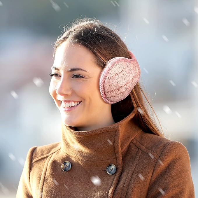 Protect ears from winter cold with these comfortable, foldable, knitted unisex ear warmers. Great for any activity.