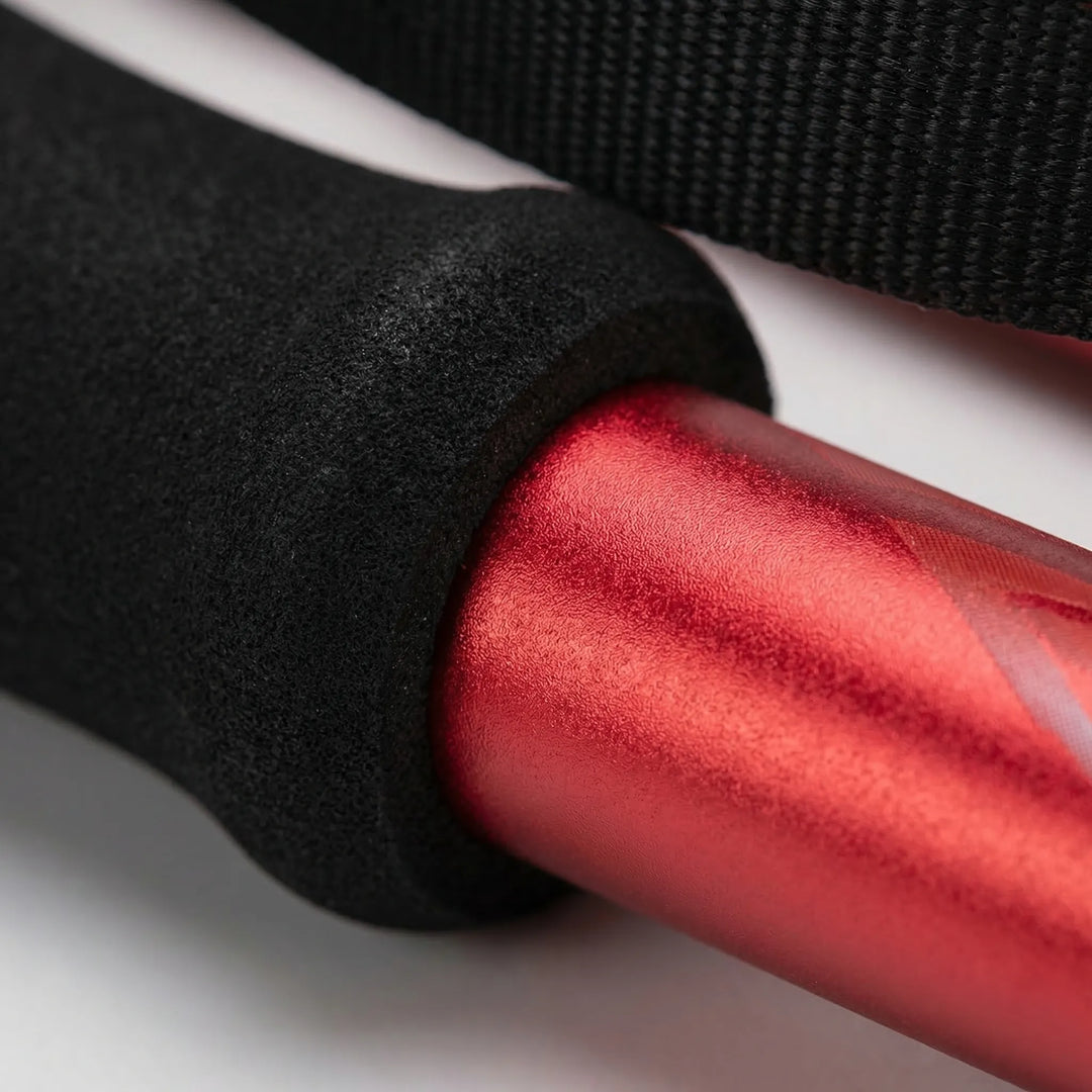 Durable unisex hiking poles, telescopic and foldable, offering support for trail walking & adventure.