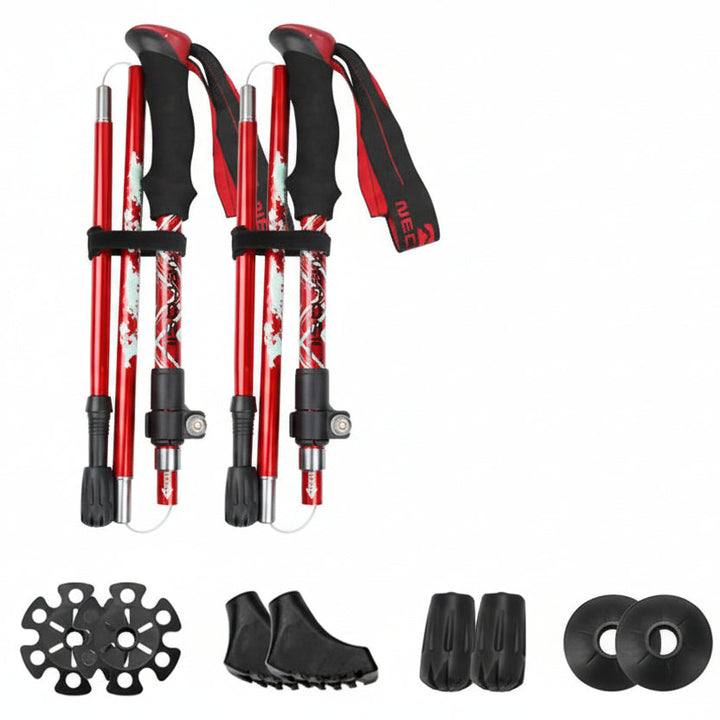 Versatile unisex trekking poles, excellent for long-distance hiking and travel.