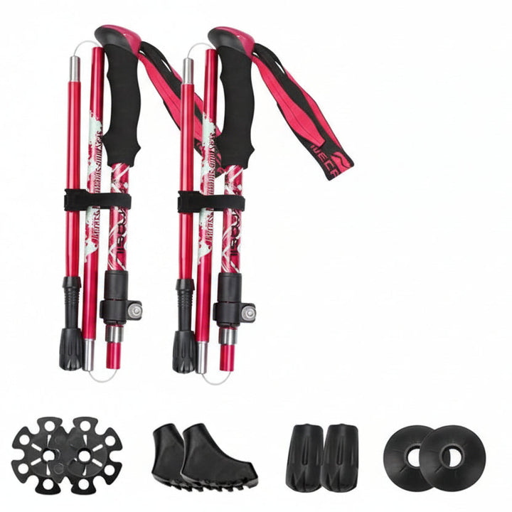 Experience new trails with these lightweight, durable foldable trekking poles.