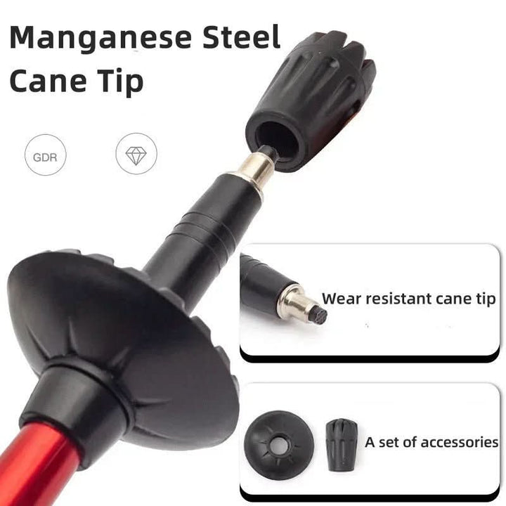 Reliable support from lightweight, adjustable trekking poles for safer trail walking.